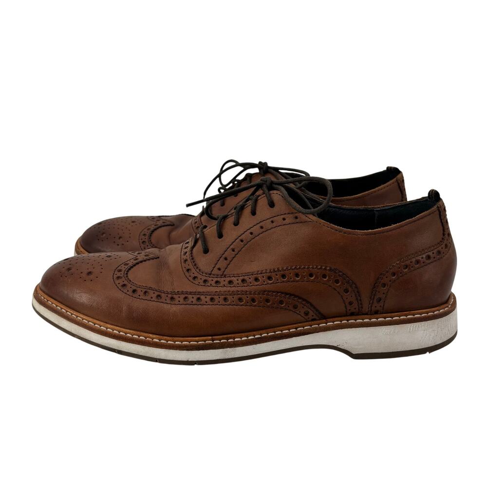 Cole Haan Sz 11 Mens Morris Grand Wingtip Brown Leather Oxford Lace Up